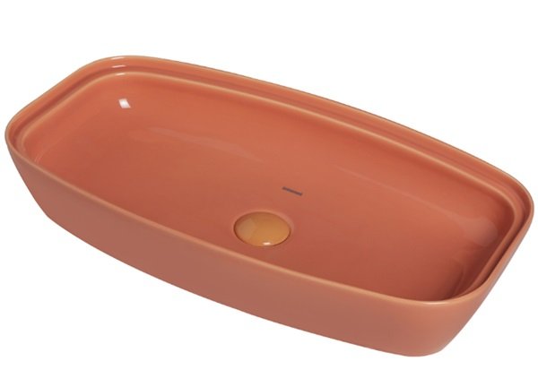 Smanni Fang 73 Çanak Lavabo 73X40 cm Parlak Somon